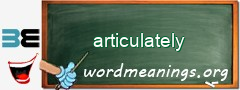 WordMeaning blackboard for articulately